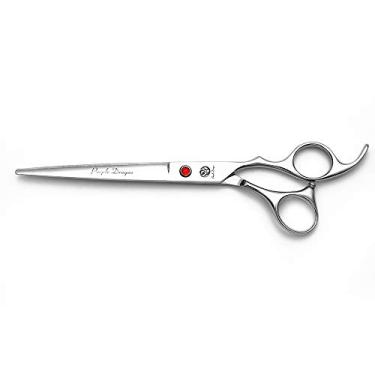 Imagem de Tesouras de corte de cabelo de salão com borda afiada (19,1 e 12,7 cm), 14,0 cm, 15,2 cm, 16,5 cm, 17,8 cm, 19,0 cm, 20,8 cm, 22,8 cm, 25,4 cm, - tesouras de cuidados para animais de estimação/cão com saco - perfeitas para barbeiro ou tosador de estimação (19,19,19,19,1 cm)