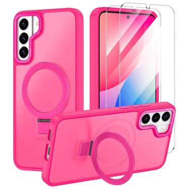 Imagem de Capa Shecaset para Samsung Galaxy S22 Plus com suporte rosa choque