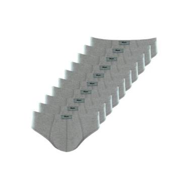 Imagem de Kit com 10 Cuecas Slip Mash 074.58, Cinza, G