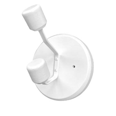 Imagem de Cabide 1 gancho duplo para parede ou porta cabideiro organizador de rupoas ou acessórios. (Branco)