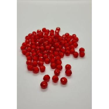 Imagem de Missanga sextavada 8mm com miolo para Customizar Terço Pulseiras e Col