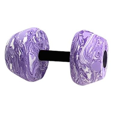 Imagem de UGPLM Halteres para exercícios aquáticos, pesos de piscina, halteres, fortalecimento da parte superior do corpo, premium, condicionamento físico em piscina, Branco Roxo
