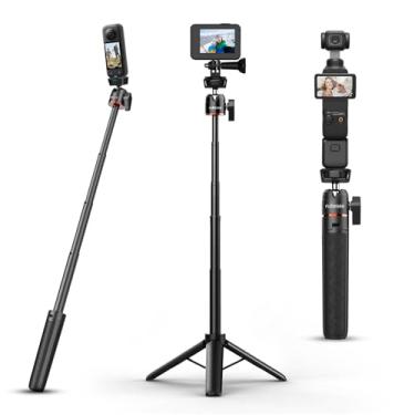 Imagem de Mini tripé para câmera GoPro, mini tripé extensível rubesee 62,5 cm com ajuste de 5 níveis, cabeça esférica de 360°, parafuso de 62,5 cm para câmera de ação GoPro DJI OSMO