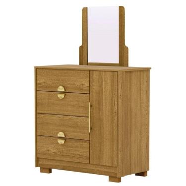 Imagem de Cômoda Para Quarto 93cm Com Espelho Ilha Bela Nature - Vila Rica