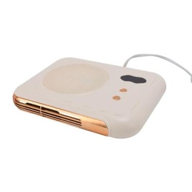 Imagem de Asixxsix Quente de Xícara, 2 Em 1 de Bebida Elétrica Inteligente que Quente Com Soprador de Ar Quente, Desligamento Automático e 3 Configurações de Temperatura (Plugue da UE 220V)