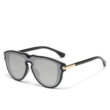 Imagem de Óculos de sol de armação grande, feminino, masculino, fashion, luxuoso, peça única, tendência, ciclismo, óculos de sol, proteção UV400 (TYJ382-1)