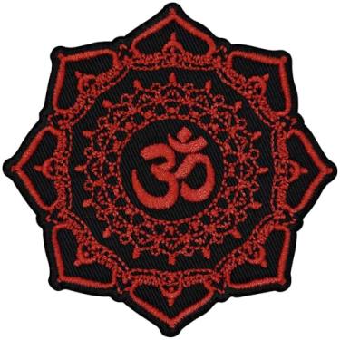 Imagem de Rocking Planet Emblema bordado de mandala indiana antiga para motociclista, aplique de ferro na costura