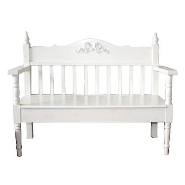 Imagem de ZzleoyuUUs-12 Banco de jardim ao ar livre, bancos internos e externos, 106 cm, varanda de madeira maciça com encostos de braço, cadeiras de lazer de pinho, banco de pátio (branco)