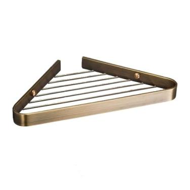 Imagem de Prateleiras de banheiro de canto, prateleira de chuveiro de metal triangular, organizador de box de parede para chuveiro interno e banheiro, suporte de chuveiro de 6 cores (antigo)