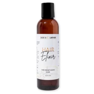 Imagem de BASK & LATHER Elixir Óleo de fortalecimento capilar, óleo de rícino preto jamaicano, para volume, espessura, desembaraçar, frizz, condiciona o crescimento de novos cabelos, 118 ml