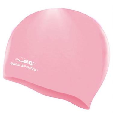 Imagem de Touca De Natação Gold Sports Pro De Silicone - Adulo, Rosa, Único, Uni