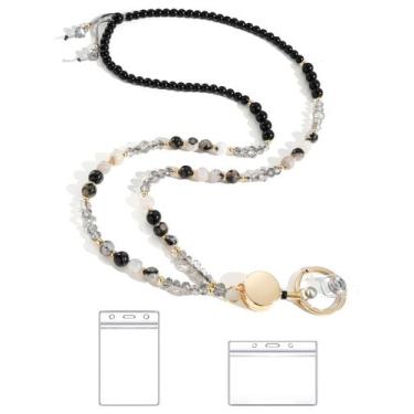 Imagem de Cordão BettDecor para crachás de identificação e chaves, pedra natural