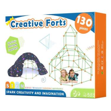 Imagem de Kit de construção Fort Tiny Land Creative para interior/exterior com b
