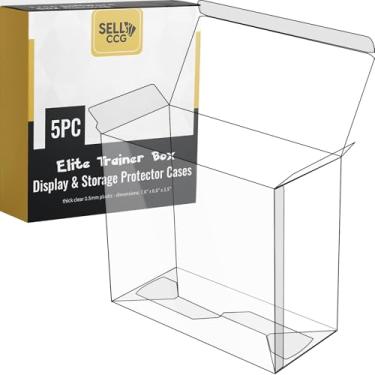 Imagem de SellCCG - 5PC Perfect Fit ETB Protector Case - Elite Trainer Box Plastic Protectors - ETB Case Display & Storage (5 Pack)