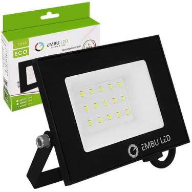 Imagem de Refletor Led ECO Preto 30w Bivolt Ip66 Cor Verde - EMBULED, Bivolt