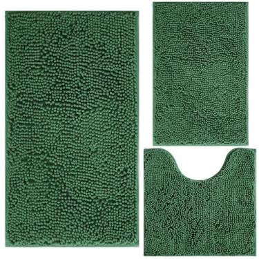 Imagem de Conjunto de tapetes de banheiro BOANKODU Chenille Extra Soft Absorbent