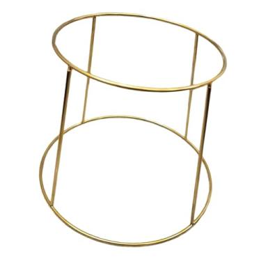 Imagem de ＫＬＫＣＭＳ Suporte para bandeja de frutos do mar, suporte leve para servir comida, para caixa de pizza, para mesa de frutos do mar para cupcakes, Ouro 15cm a 22cm