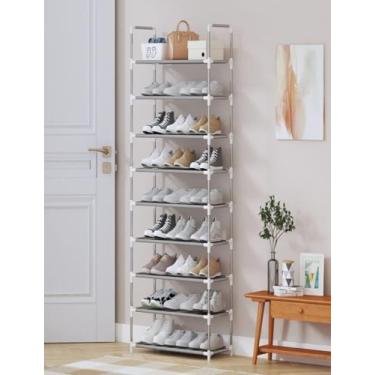 Imagem de Sapateira Vertical Luxo Rack Aço Inox 9 Prateleiras 27 Pares (9 prateleiras)