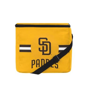 Imagem de FOCO Pacote com 6 ou 12 listras com logotipo principal oficialmente licenciado pela MLB, pacote com 6 ou 12, bolsa térmica de beisebol para o dia do jogo - San Diego Padres - pacote com 6