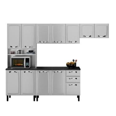 Imagem de Cozinha Completa Itatiaia Aço 4 Peças 12 Portas com Nicho para Forno N