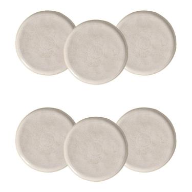 Imagem de Conjunto de Pratos Rasos Porto Brasil Bio Latte Off White 29cm – 6 Peças