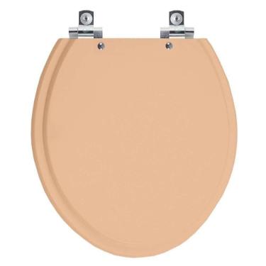 Imagem de Assento Sanitário Soft Close Convencional Oval Pessego 73 para vaso Celite