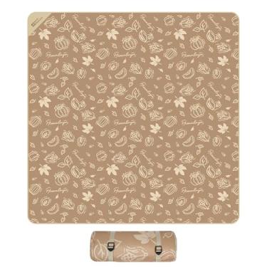 Imagem de 喜马拉雅 Cobertor de piquenique extragrande 198 cm x 198 cm, dobrável, lavável, impermeável, à prova de areia, macio, fofo, tapetes de piquenique ao ar livre, para acampamento, praia, festas, parques