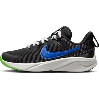 Imagem de Nike Tênis infantil Star Runner 4 (DX7614-004, Preto/Branco Summit/Verde Strike/Azul corredor), Preto/Branco Summit/Verde Strike/Azul Racer, 11 Little Kid