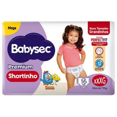 Imagem de Fralda Shortinho BabySec Premium Galinha Pintadinha XXXG 19kg 16 Unida