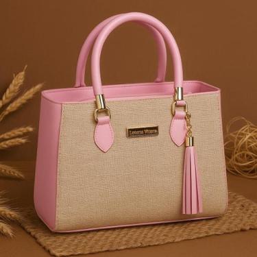 Imagem de Bolsa feminina lorena palha com alça de regulagem bolsa lançamento com