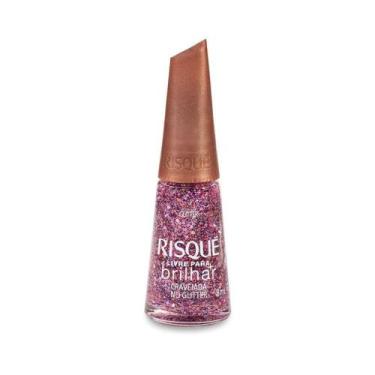 Imagem de Esmalte Risqué Livre para Brilhar Cravejada Glitter 8ml - Risque