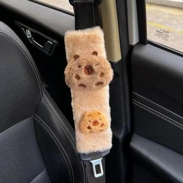 Imagem de Capa De Cinto De Segurança De Carro Em Pelúcia Macia De Capivara De De