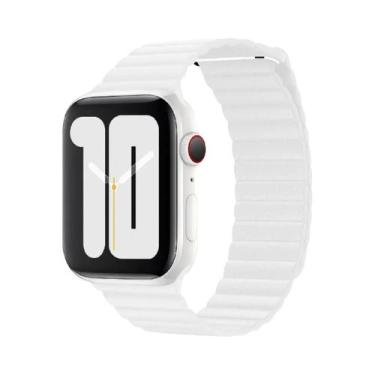 Imagem de Pulseira De Couro Para Apple Watch De 45mm 44mm 40mm 41mm 49mm 42mm, B