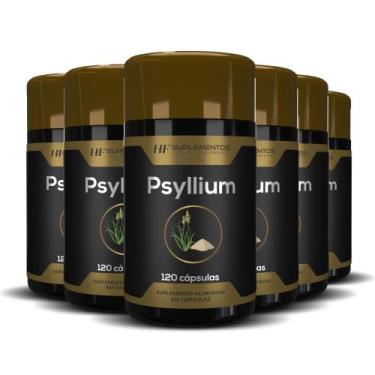 Imagem de 6x psyllium 120 cápsulas hf suplementos