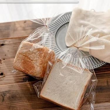 Imagem de UPANDUP Sacos de celofane transparentes, sacos de petisco com laços torcidos de cores mistas, para embalagem de presente, embalagem de lanche, decorações de armazenamento, quantidade 100 (6 x 8