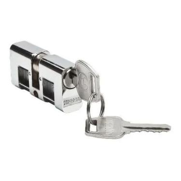 Imagem de Cilindro Miolo 53Mm Tambor Fechadura Soprano Cromado 2Chaves