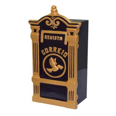 Imagem de Caixa Correio Cartas Revistas Tiradentes Detras 15x23x43cm - Metal Mig
