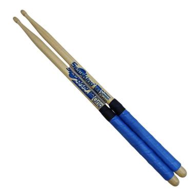 Imagem de Baqueta 5A Ponta Madeira Comfort Grip Azul Spanking