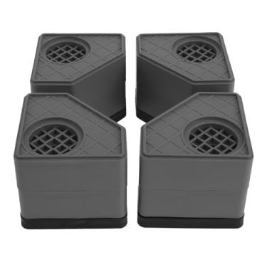 Imagem de WhSunVo 4 peças de almofadas antivibração para máquina de lavar borracha antivibração pedestal reutilizável antivibração suporte para máquina de lavar multiuso, tapete antivibração elevadores de