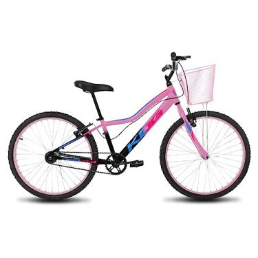 Imagem de Bicicleta Aro 24 KOG em Aluminio Feminina Sem Marchas Freio V-Brake,Preto Degrade Rosa