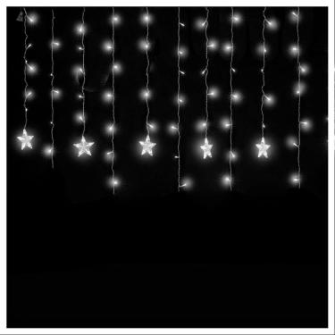 Imagem de Pisca Cascata Cascata 600 Led Estrela Luz Branca 15 Metros 220v