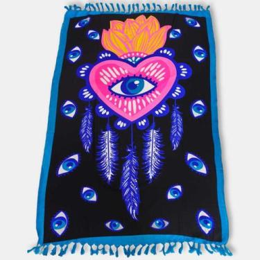 Imagem de Canga e Saída de Praia Poliéster Coração Filtro Dos Sonhos - Sarat Mod