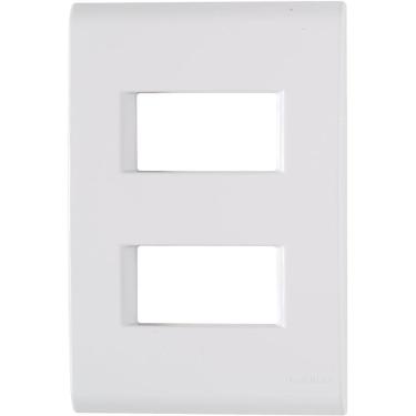 Imagem de Placa Com 2 Postos Afastados Liz 4x2 - 57106-006 - Tramontina Placa 2p Afast.liz 4x2 Tramontina 57106-006