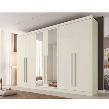 Imagem de Guarda Roupa Casal com Espelho 6 Portas em MDF Alba Plus Made Marcs