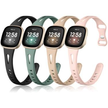 Imagem de Pulseira esportiva fina de reposição Ouwegaga para Fitbit Sense 2/Sens