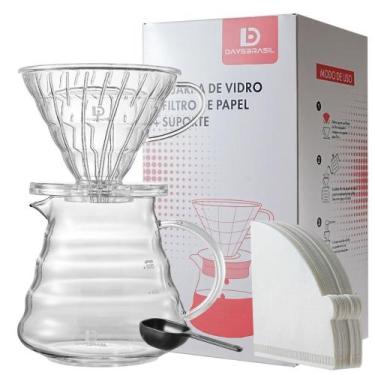 Imagem de Kit V60 DaysBrasil 02 Porta-Filtro + Jarra 500ml + Filtros