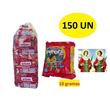 Imagem de Mini Pipoca Doce Com 150 Unidades De 10Gr Cosme Damião