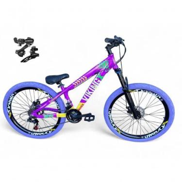 Imagem de Bicicleta Aro 26 Vikingx Tuff X25 30 Freeride Câmbios Shimano 21v Frei