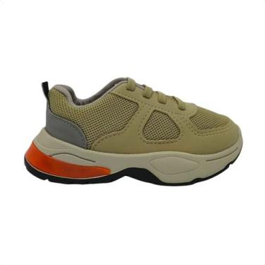 Imagem de Tênis Casual Infantil Molekinho Led Bege, Areia, 24