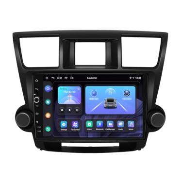 Imagem de JOYING Rádio automotivo para Toyota Highlander 2008-2013, unidade de cabeça Android 13, tela sensível ao toque IPS 1280 x 800, com CarPlay e Android Auto, 4 GB + 64 GB, AM/FM, Bluetooth, botão de